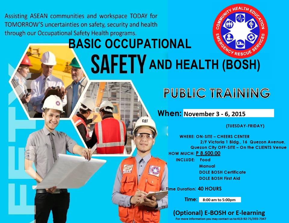 CHEERS Corporation DOLE Accredited BOSH Training